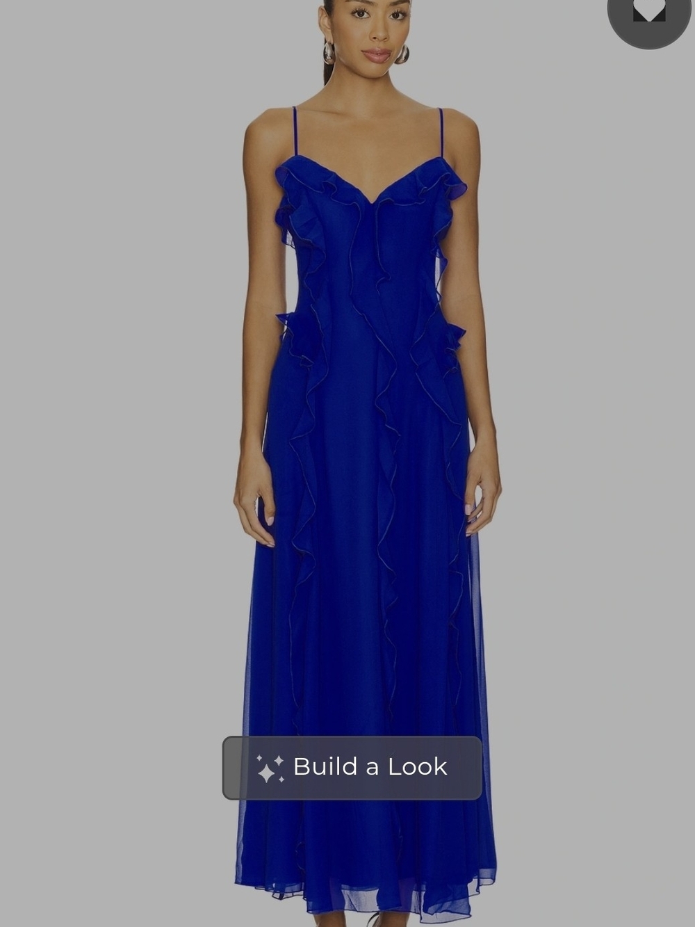 Bardot Royal Blue Ruffle Maxi Dress - Women's